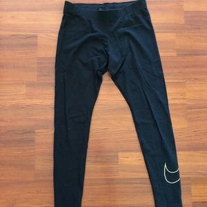 Nike Black Leggings w/ rainbow swoosh logo